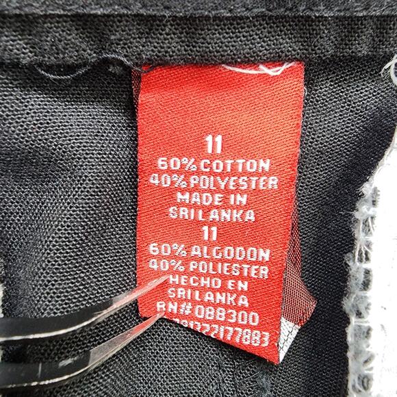 Dickies Pants Womens 11 Juniors Black Mid Rise Straight Leg Twill Office Preppy - Picture 5 of 12